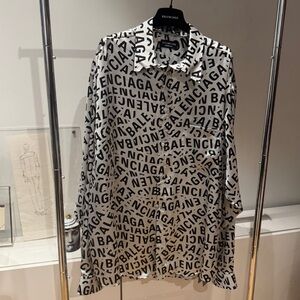 Balenciaga Oversized Satin Shirt